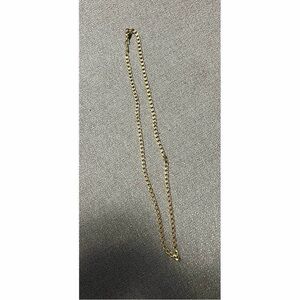 18k gold filled chain curb stainless steel chain 18"